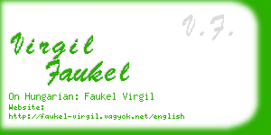 virgil faukel business card